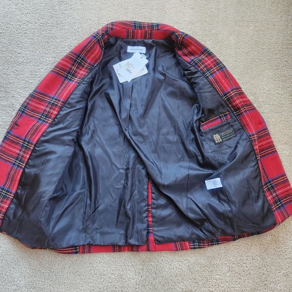 NWT Something Navy Plaid Tartan Blazer Coat "Marley" - Picture 14 of 16